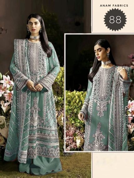 [UNREADY DRESS] Fabric Details :- Georgette Top :- Heavy Pure Fox Georgette With Heavy Embroidered Very Beautiful Design And Sequence Work Bottom :- Heavy Dull Shantoon Dupatta :-  Very Beautiful Pure Fox Georgette With Fancy Embroidery