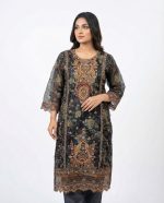 Premium Maslin Cotton Suit- [M.co#2.8] -Black.pink - Image 5